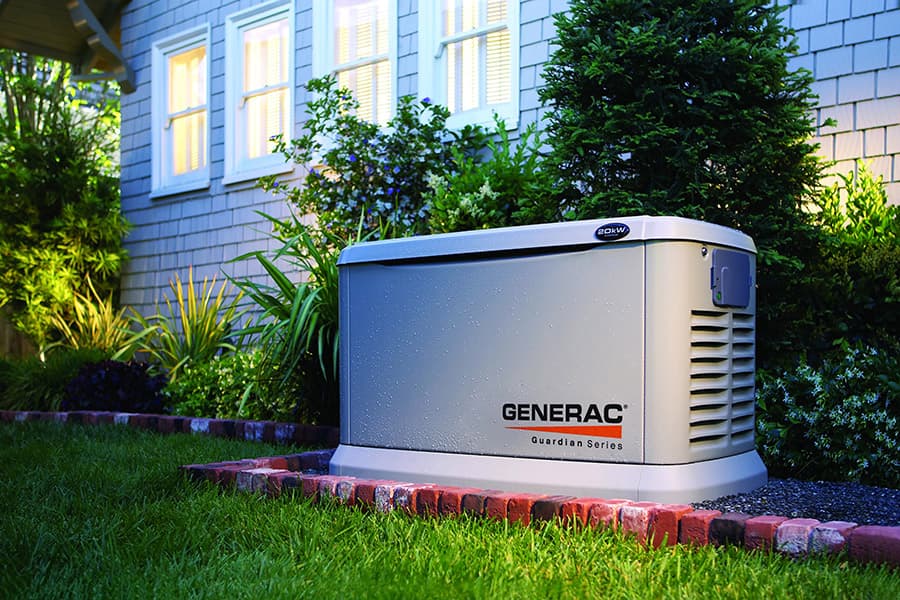 Generac standby generator installed for home backup power